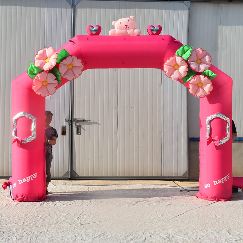 定海粉色婚礼拱门